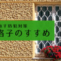面格子の付いた窓